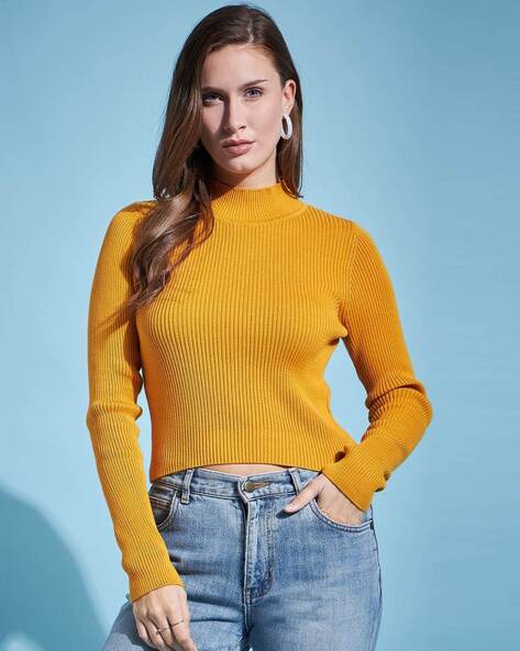 Mustard high hotsell neck jumper