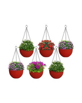 kuber industries Set of 6 Plastic Hanging Flower Pots-picture-19