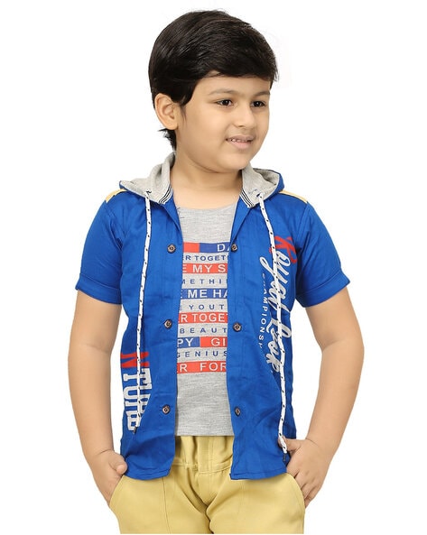 Amazon.com: Kids Boys Denim Black Jacket Fleece Sleeves & Hood Fashion  Jacket Coat 7-13 Year: Clothing, Shoes & Jewelry