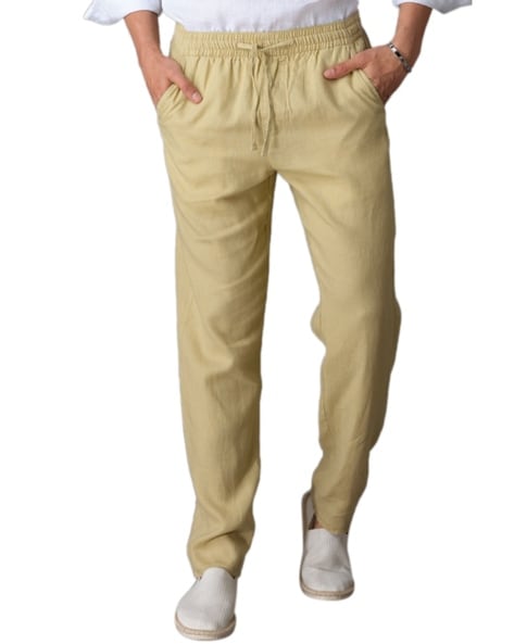 Buy Beige Trousers & Pants for Men by ROOKIES Online