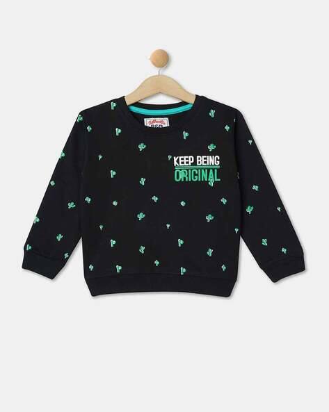 R&B Boys Micro Print Regular Fit Sweatshirt