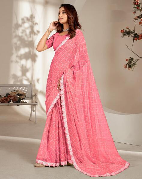 Buy Pink Sarees for Women by Saree mall Online