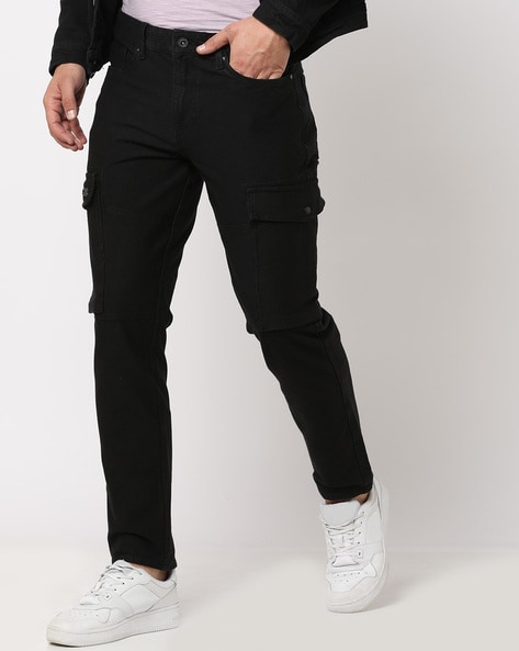 SLADE MEN'S BLACK RELAXED FIT STRETCH PANTS | Platini Jeans – Platini  Fashion