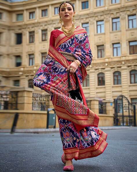 Beige & Black Handloom GhichaTussar Silk Printed Saree – Balaram Saha