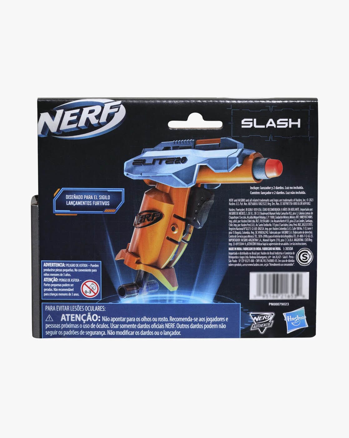 Nerf Elite 2.0 Slash Blaster, 2 Nerf Elite Darts, Pull To Prime