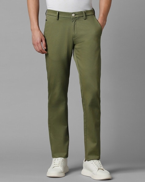 ALLEN SOLLY Men Solid Slim Straight Casual Trousers | Lifestyle Stores |  Sector 4C | Greater Noida