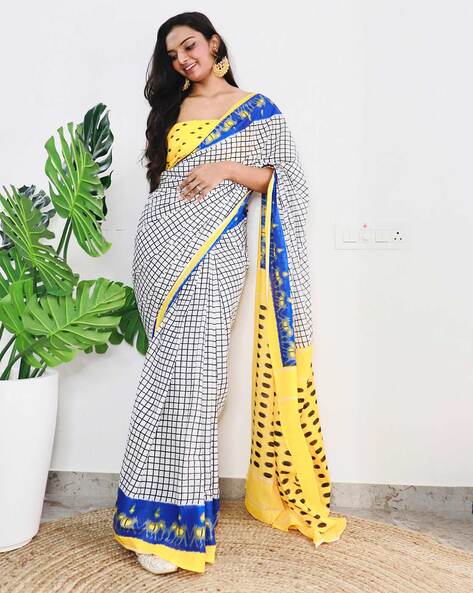 Buy White Sarees for Women by Saree mall Online