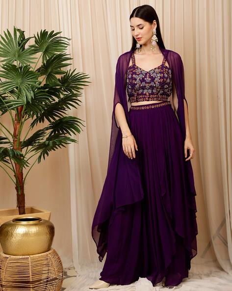 Buy Purple Fusion Wear Sets for Women by Laalzari Online