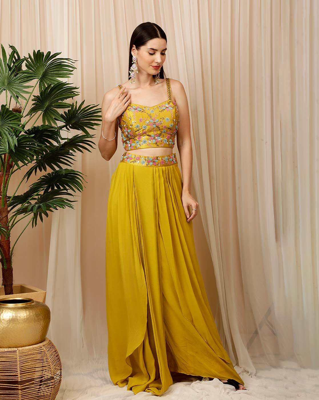 Dhoti with store crop top dress