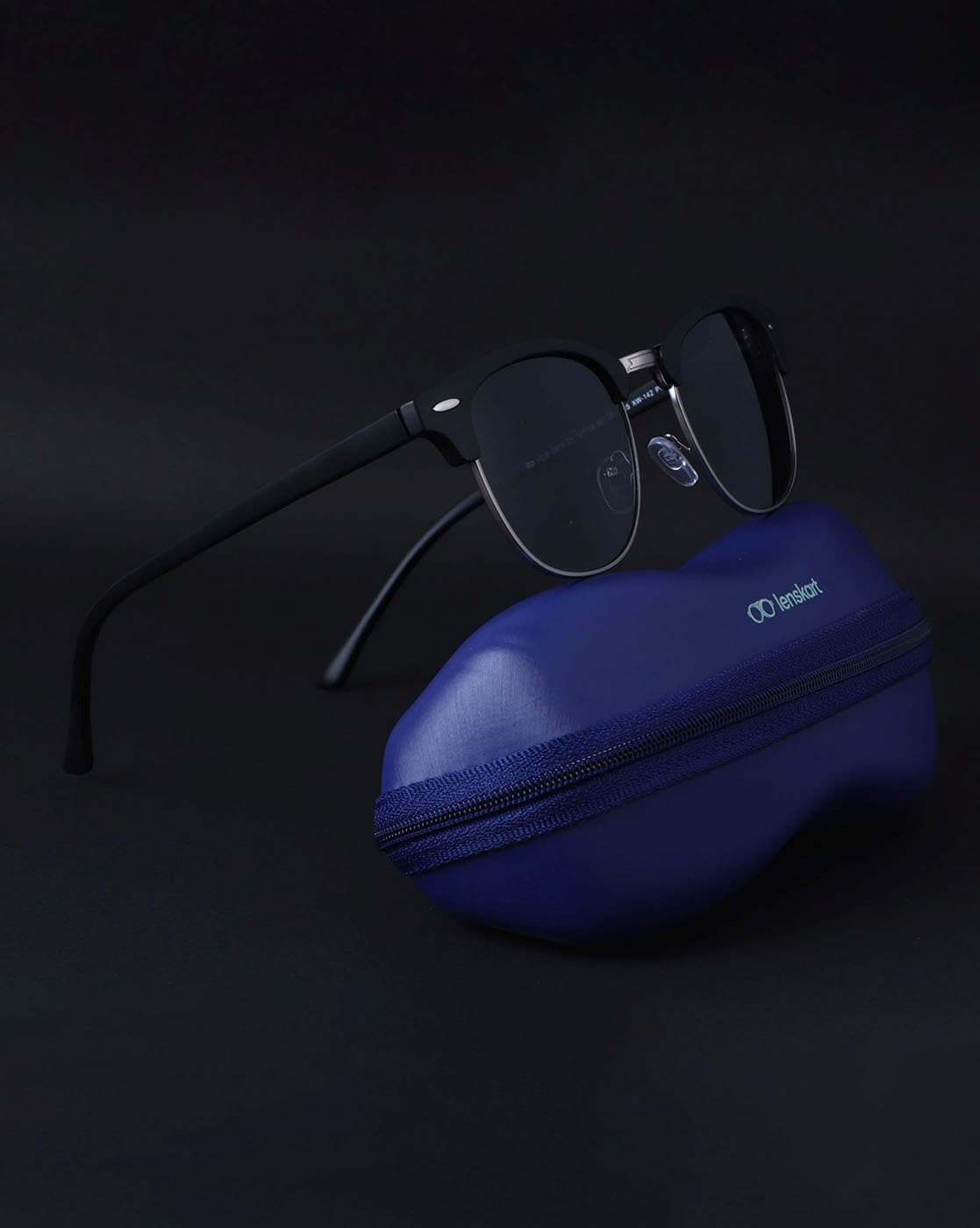 Buy VINCENT CHASE EYEWEAR By Lenskart | Full Rim Wayfarer Branded Latest  And Stylish Sunglasses | Polarization And 100% Uv Protected | Men & Women |  Large | Vc S12643 (Color:-Black/Lens Grey)-Pack