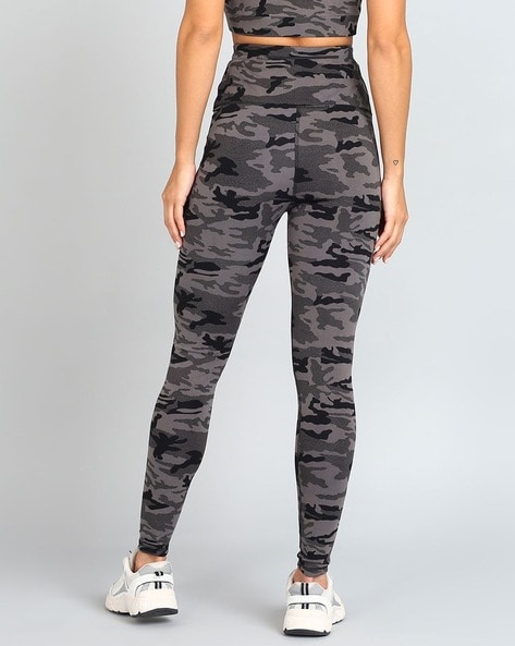 Buy Grey Camouflage Leggings for Women by Nexstep Online