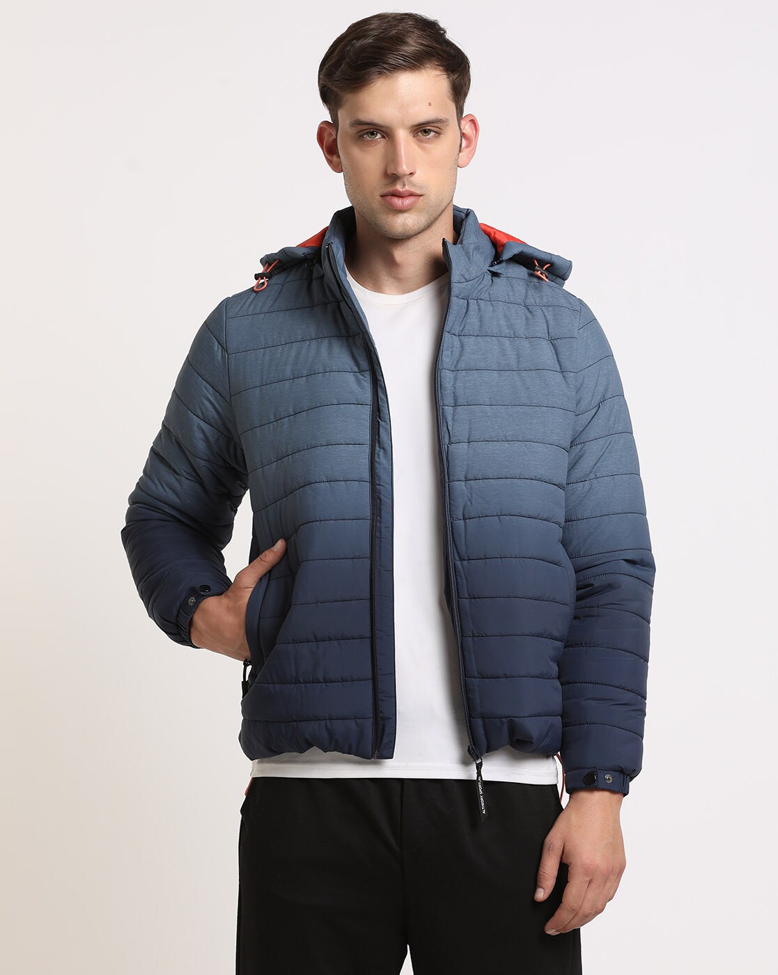 Buy Altheory Sport Ombre-Dyed Regular Fit Puffer Jacket at Redfynd