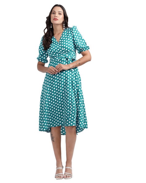 Atomic Green Pinup Polka Dot Swing Dress | Atomic Jane Clothing