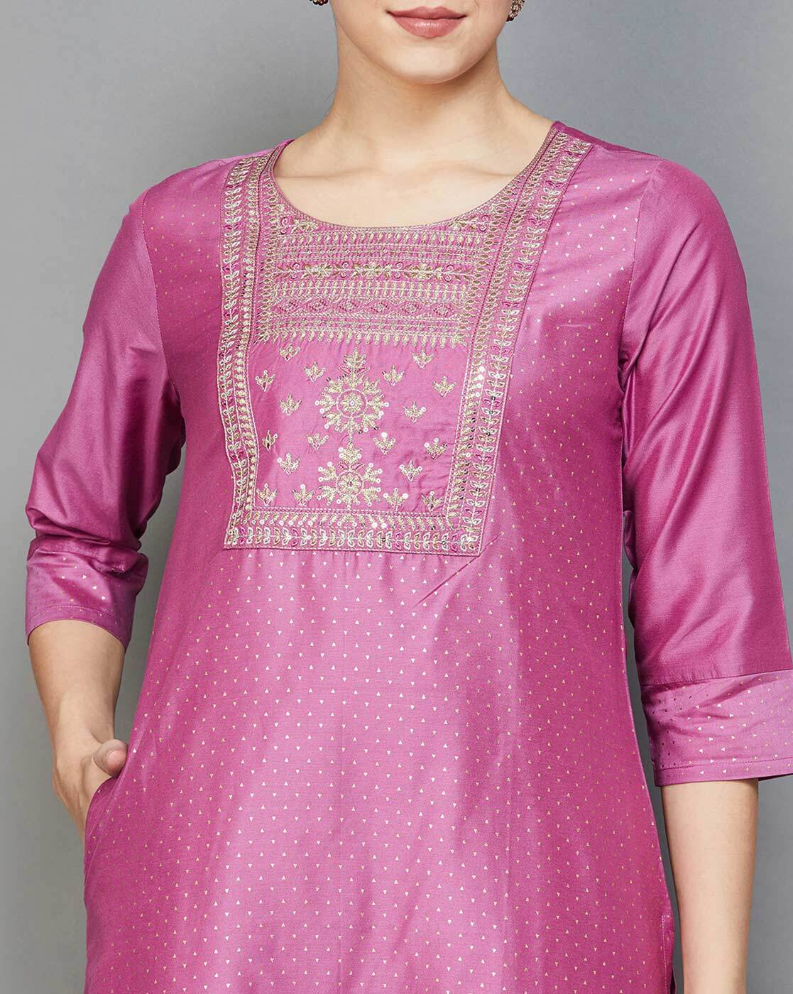 Buy Pink Kurtas & Kurtis for Women by MELANGE BY LIFESTYLE Online