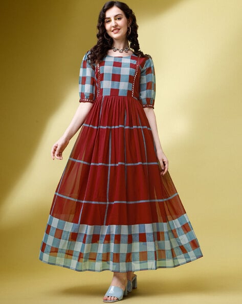 Checked dresses clearance online