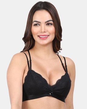 Black Seamless Padded Non-Wired Bralette