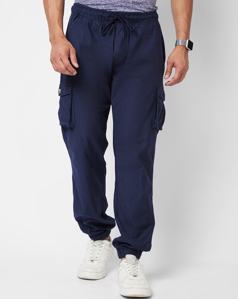 Buy CELIO Caramel Solid Cotton Relaxed Fit Men's Casual Trousers | Shoppers  Stop