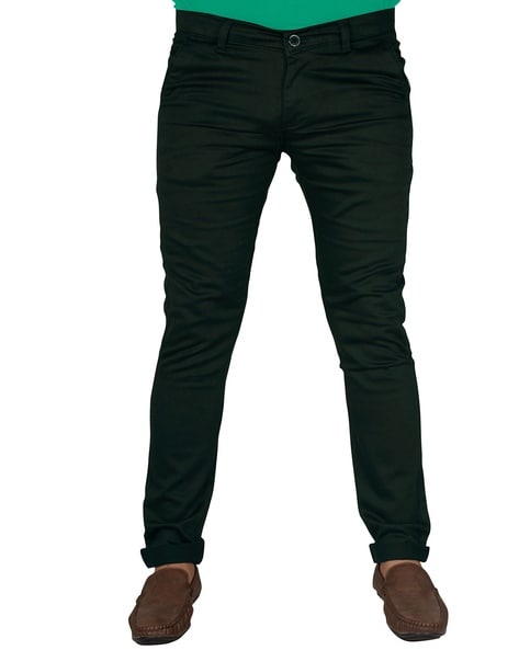 Buy Men Black Plain Trousers Online in India - Monte Carlo