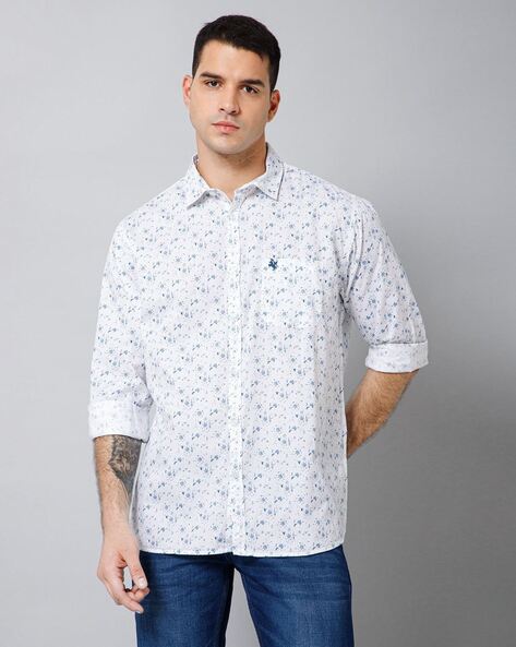 Buy Cantabil Men Cotton Printed Pink Full Sleeve Casual Shirt  (MSHC00583_Pink_38) at Amazon.in