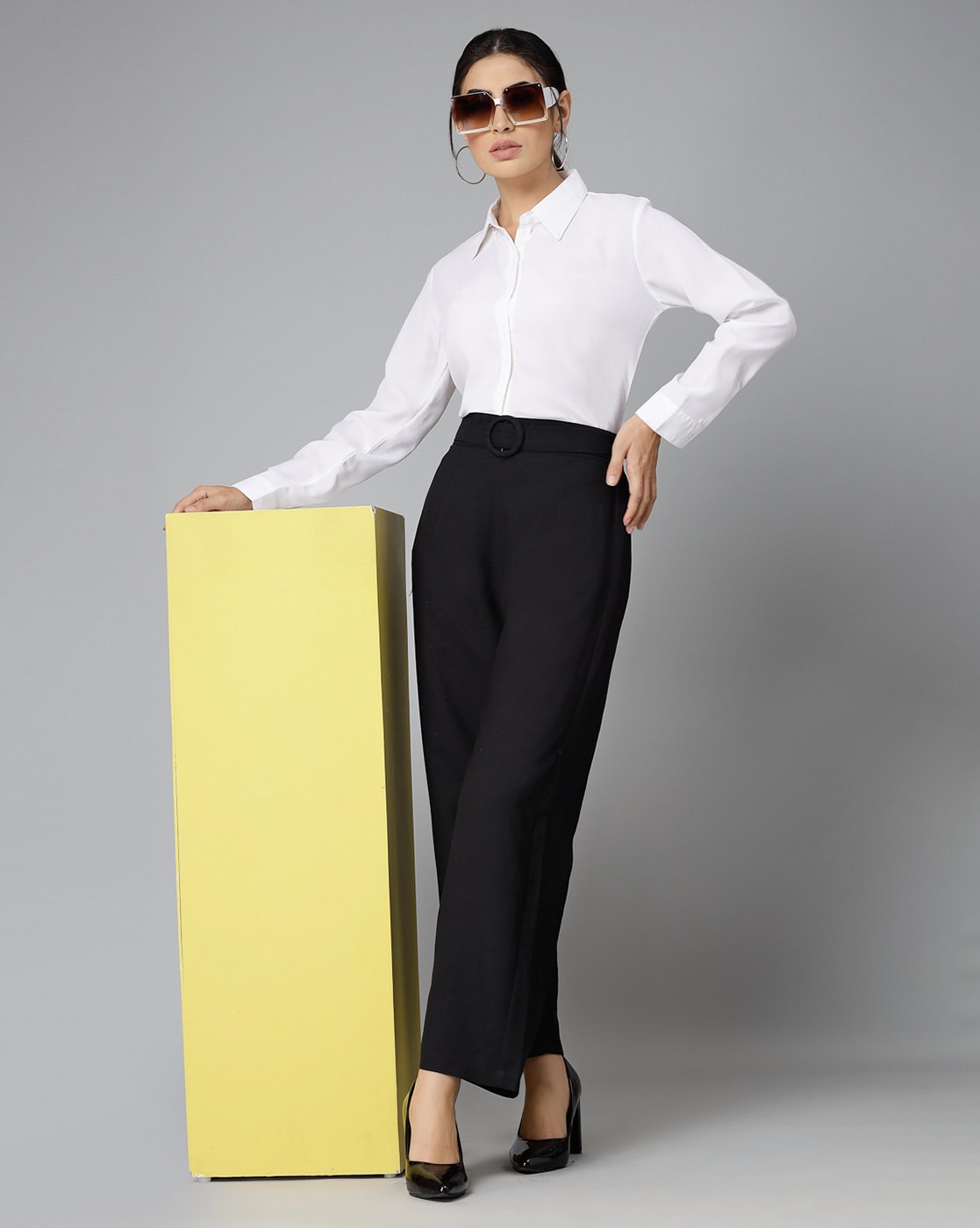 Buy Marks & Spencer Women White Regular Fit Solid Formal Shirt - Shirts for  Women 9369031 | Myntra