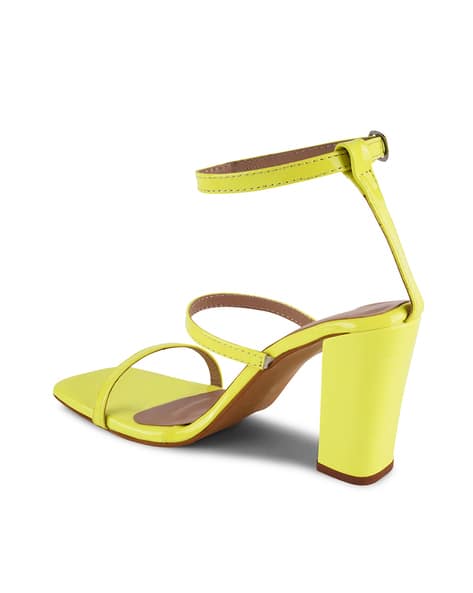 Buy Yellow Heeled Sandals for Women by JM LOOKS Online | Ajio.com 