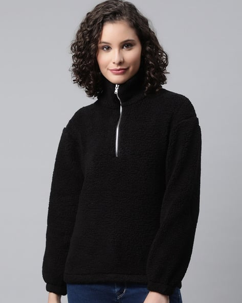 Buy Black Sweatshirt Hoodies for Women by Popnetic Online