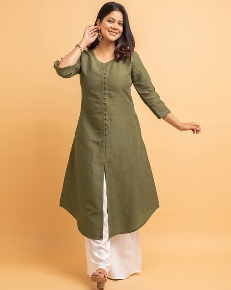 Buy online Green Colored Straight Kurta from Kurta Kurtis for Women by  Indian Fashionista for ₹509 at 49% off | 2024 Limeroad.com