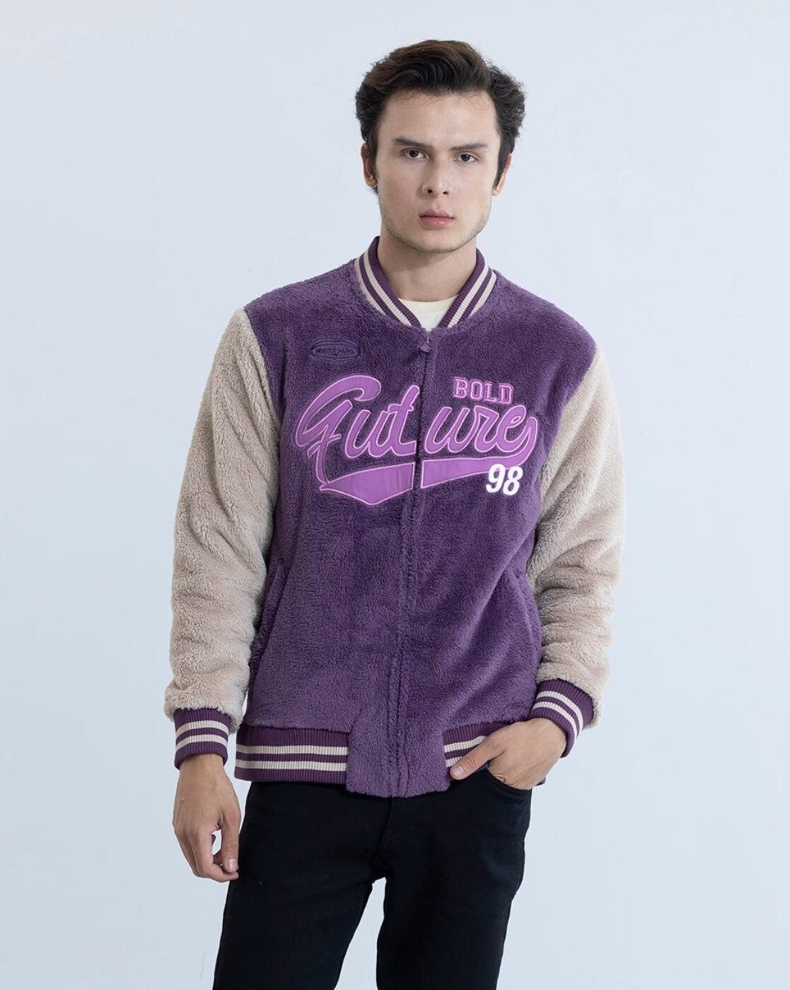 Men's purple Varsity Jacket - Lettermen – Vyve