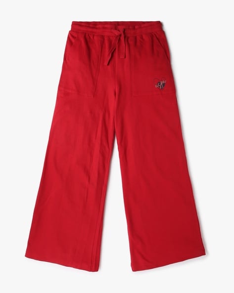U.S. Polo Assn. Kids Pink Cotton Regular Fit Trackpants