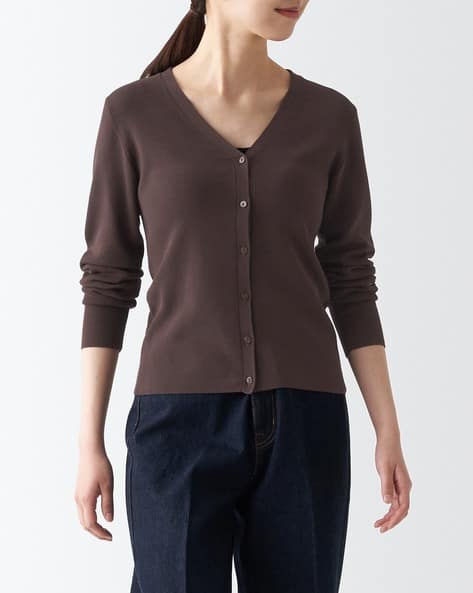 Ribbed V-Neck Cardigan