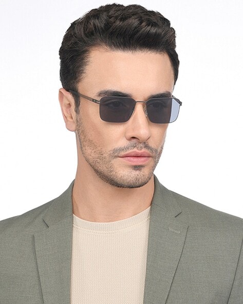 Ray-Ban Men UV Protected Green Lens Rectangle Sunglasses - 0RB3383I :  Amazon.in: Fashion