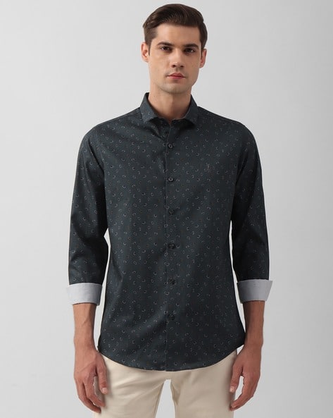SIMON CARTER Men Printed Slim Fit Shirt