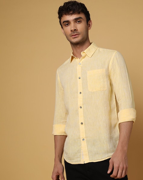 Buy Yellow Shirts for Men by MUFTI Online Ajio