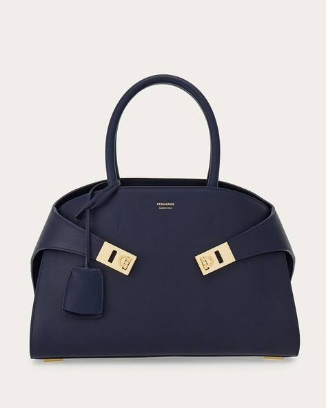 ajio ferragamo women's handbags Buy FERRAGAMO Small Hug Handbag Navy Blue Color Women AJIO LUXE