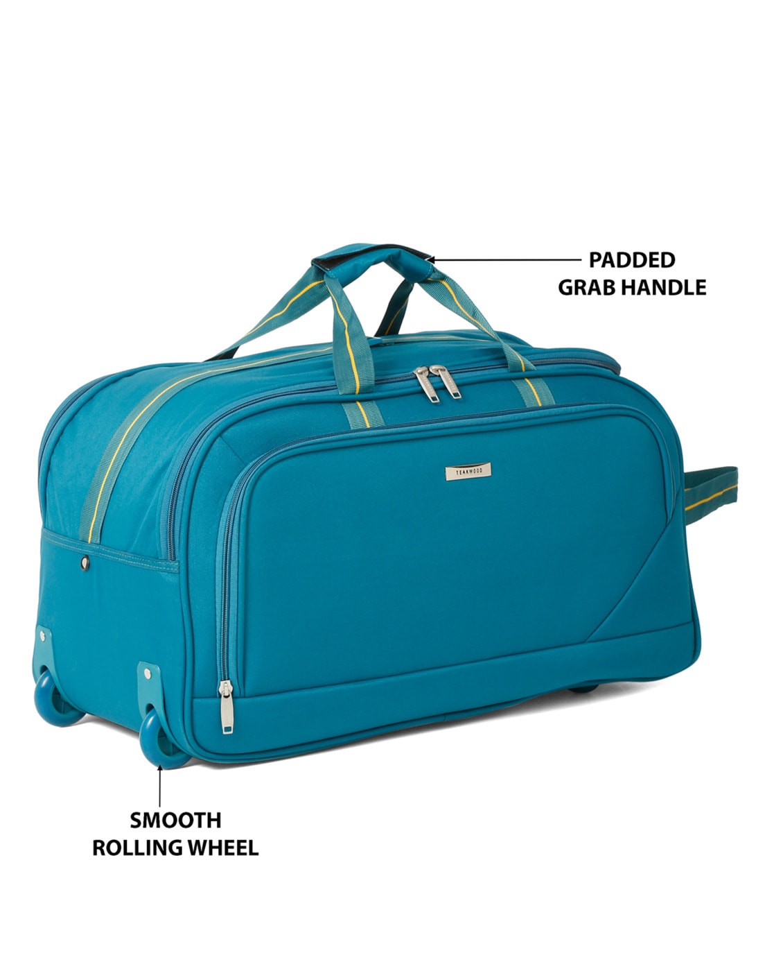 Buy TEAL Luggage & Trolley Bags for Men by TEAKWOOD LEATHERS Online |  Ajio.com