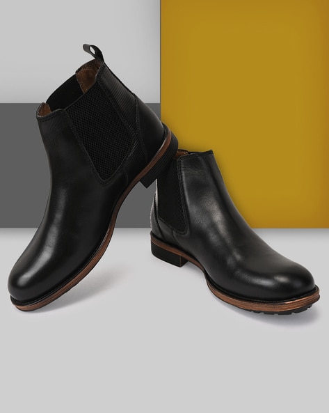 Maison Martin Margiela black tabi boots with round wooden heel (35) — 2001  - V A N II T A S