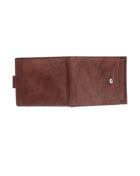 Teakwood Men Brown Solid Genuine Leather Two Fold Wallet: Buy Teakwood Men  Brown Solid Genuine Leather Two Fold Wallet Online at Best Price in India
