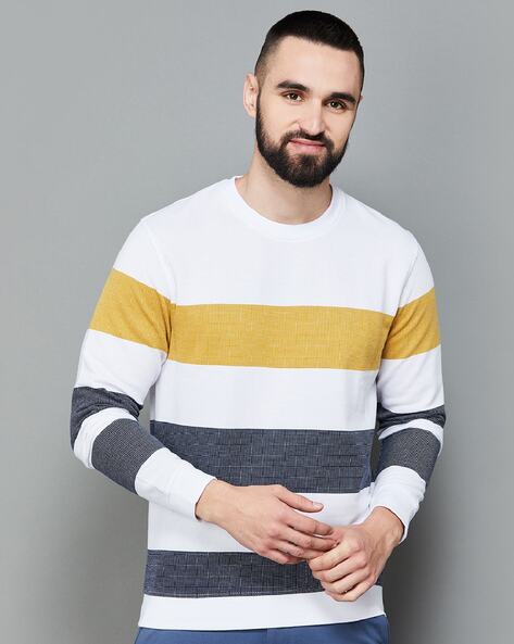 Striped deals sweatshirt mens