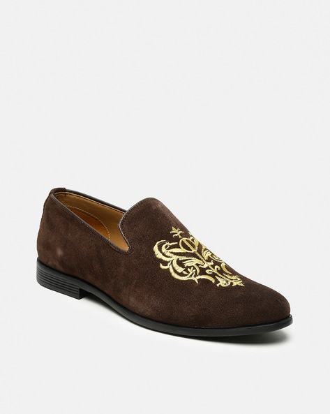 Teakwood Leathers Embellished Slip-On Mocassins