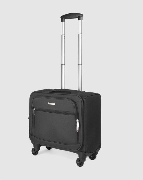 Buy Black Luggage Trolley Bags for Men by TEAKWOOD LEATHERS