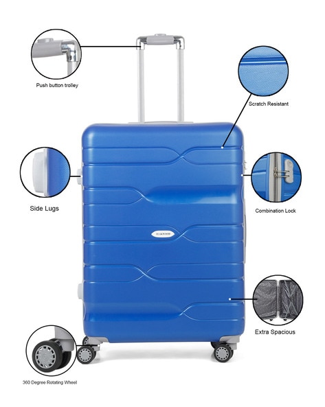 Buy Blue Luggage Trolley Bags for Men by TEAKWOOD LEATHERS