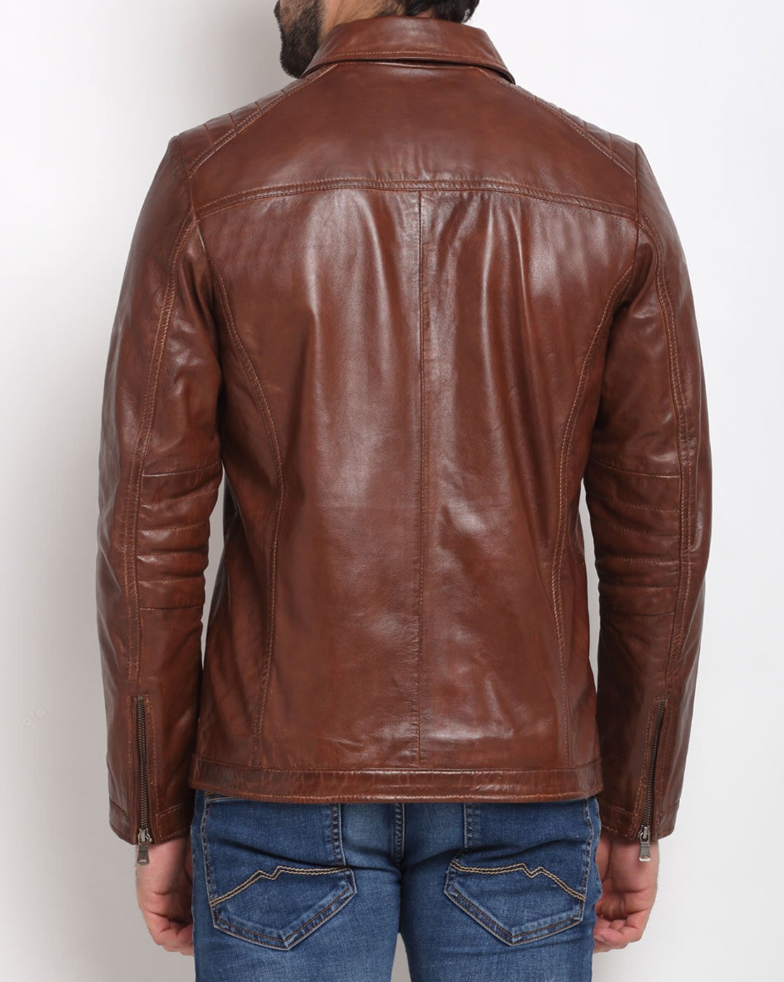 Teakwood Leathers Men's 100% Genuine Leather Jacket