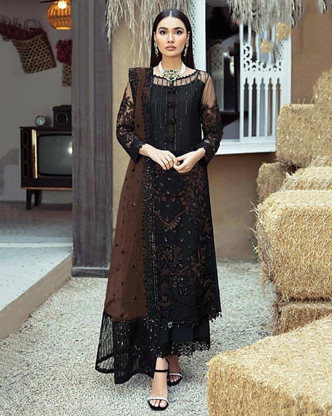 Beautiful Black Anarkali Suit Set | Anarkali dress pattern, Black anarkali,  Stylish dresses