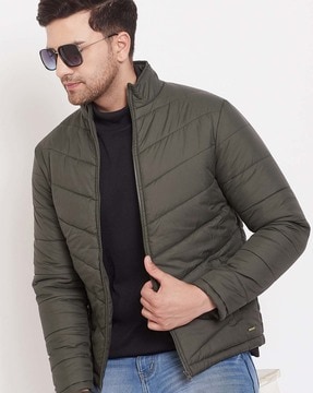 Mens quilted jacket sale top