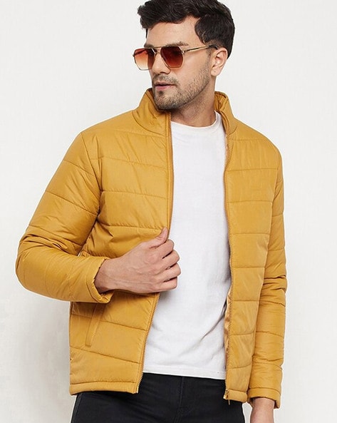 Men's winter jacket - mustard C449 | Ombre.com - Men's clothing online