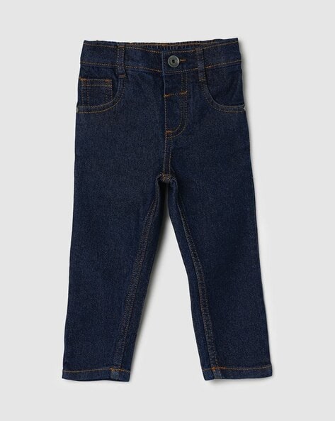 Boys Slim-Fit Jeans with Button-Closure 