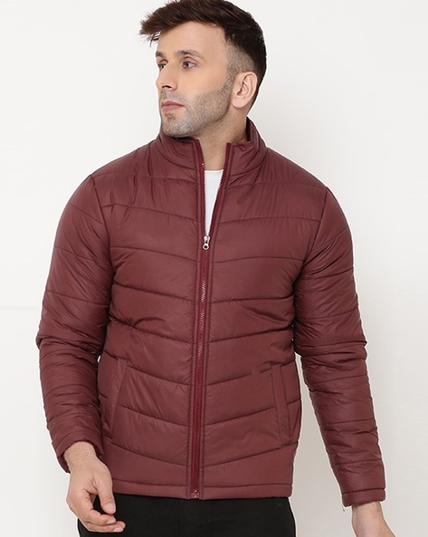 Mens maroon shop puffer jacket