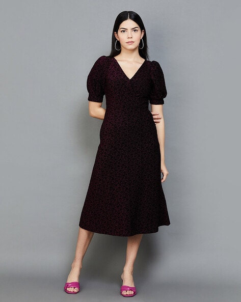 Buy Burgundy Dresses for Women by CODE BY LIFESTYLE Online | Ajio.com