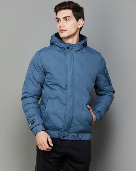 Blue hotsell hooded jacket