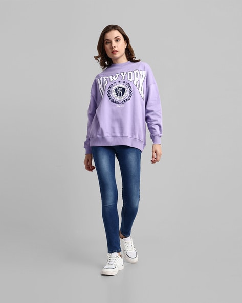 Purple champion sweatshirt on sale womens